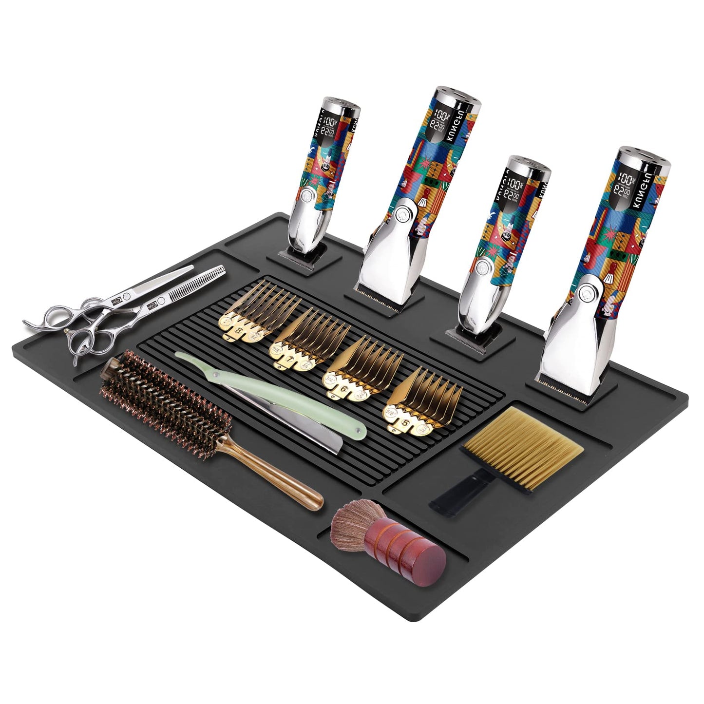 Magnetic Barber Tools Organising Mat Anti-Slip Black