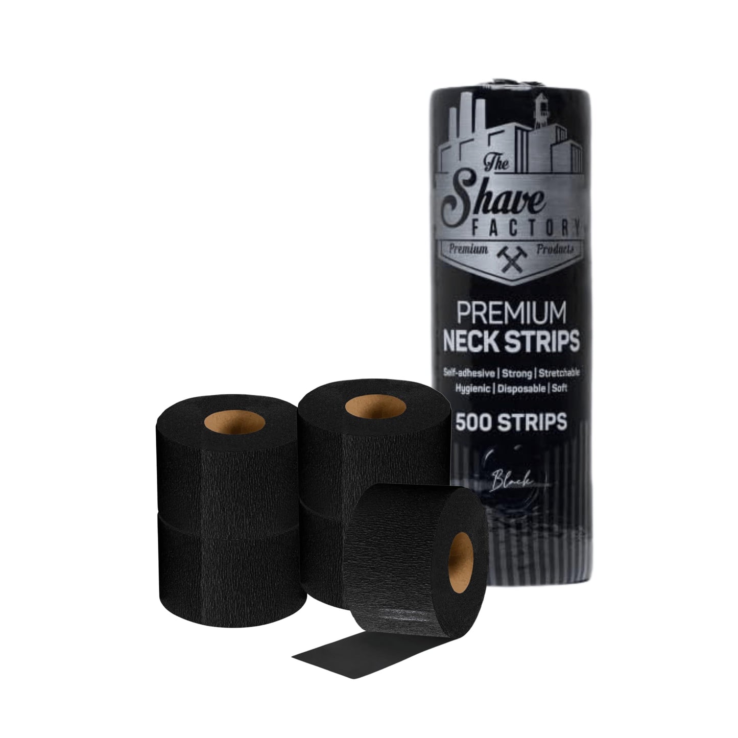 The Shave Factory Neck Strips - Black (500 pcs)