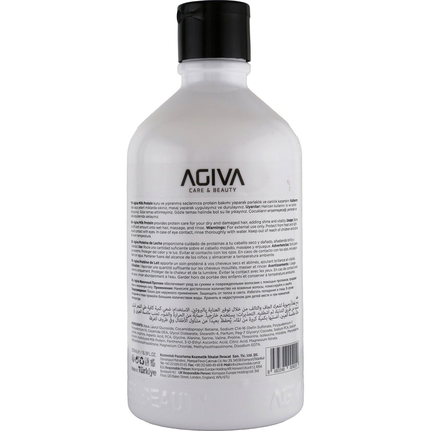 Agiva Milk Protein Therapy Pro Care Coconut Shampoo | For Dry & Damaged Hair - 1000ML/1L