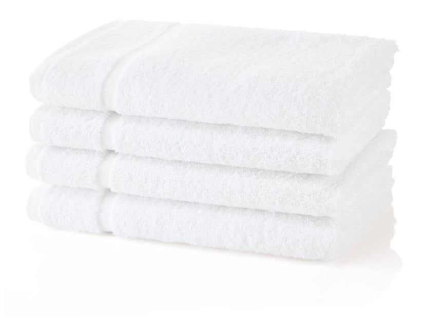 12pcs White Cotton Towels - 80cm x 50cm | For Barber & Beauty Salon