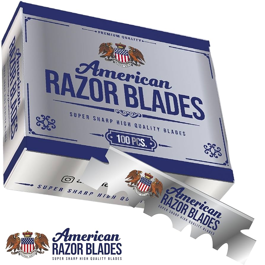 American Single Edge Razor Blades - 100pcs