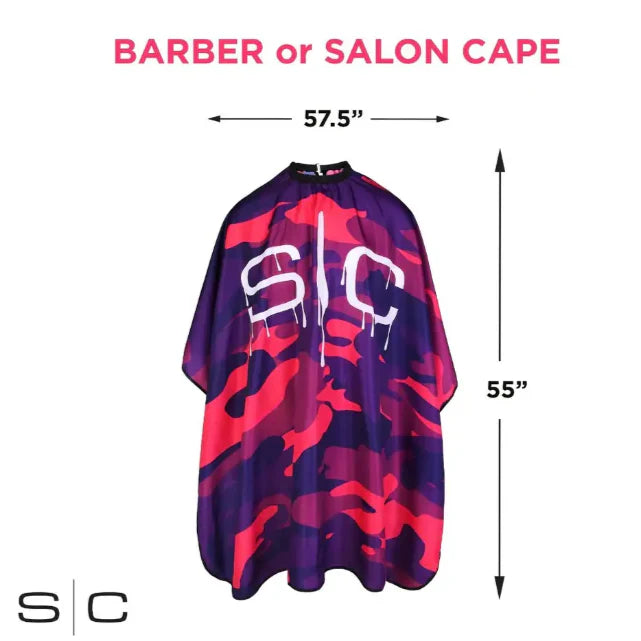 StyleCraft SC Waterproof Barber Cape - Pink Camo