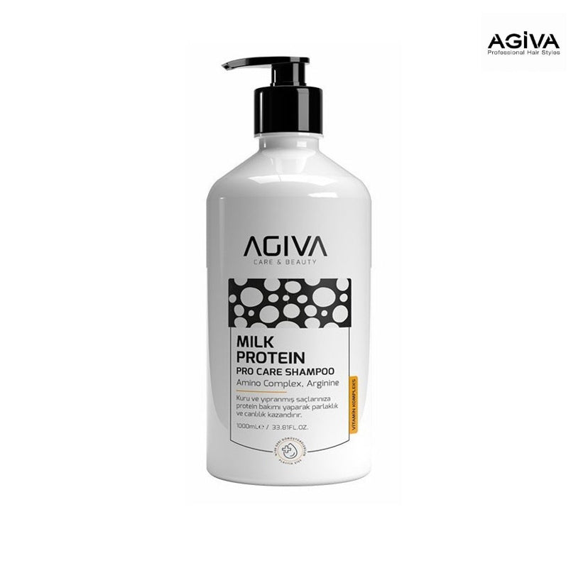 Agiva Milk Protein Therapy Pro Care Coconut Shampoo | For Dry & Damaged Hair - 1000ML/1L