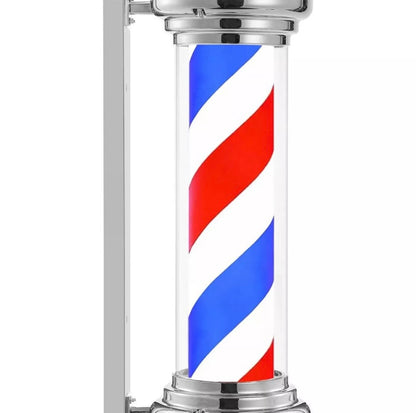 Barber LED Light Pole with Lamp - Silver