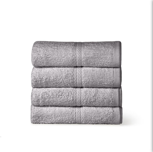12pcs Grey Cotton Towels - 80cm x 50cm | For Barber & Beauty Salon
