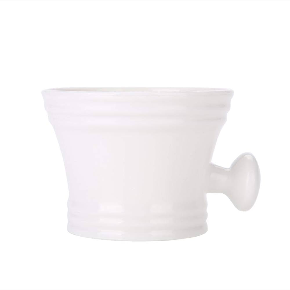 Big Shaving Bowl with Handle XL - White