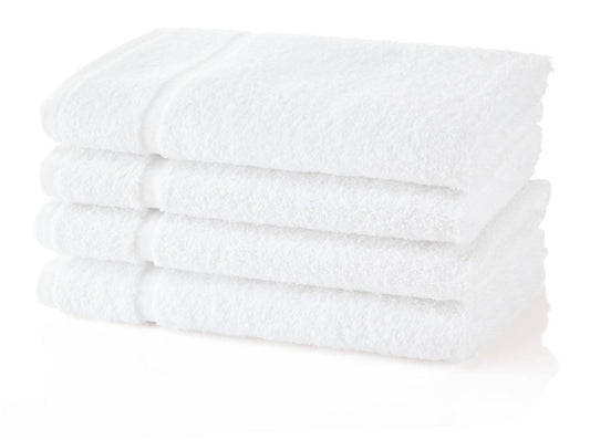 12pcs White Cotton Towels - 80cm x 50cm | For Barber & Beauty Salon
